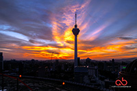Awesome sunset view behind KL Tower taken with Nikon D800E and Nikon 24-85mm